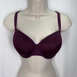 ThirdLove 24/7 Classic T-Shirt Bra Womens 32F Purple Underwire Lightly Lined
